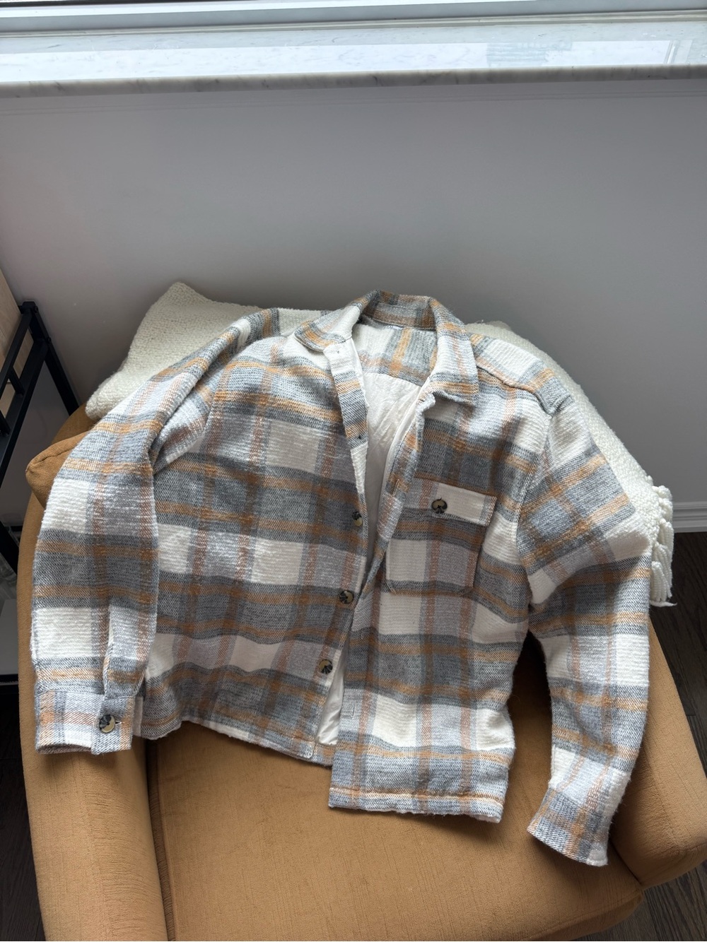 Zara Men’s Plaid Shirt Jacket